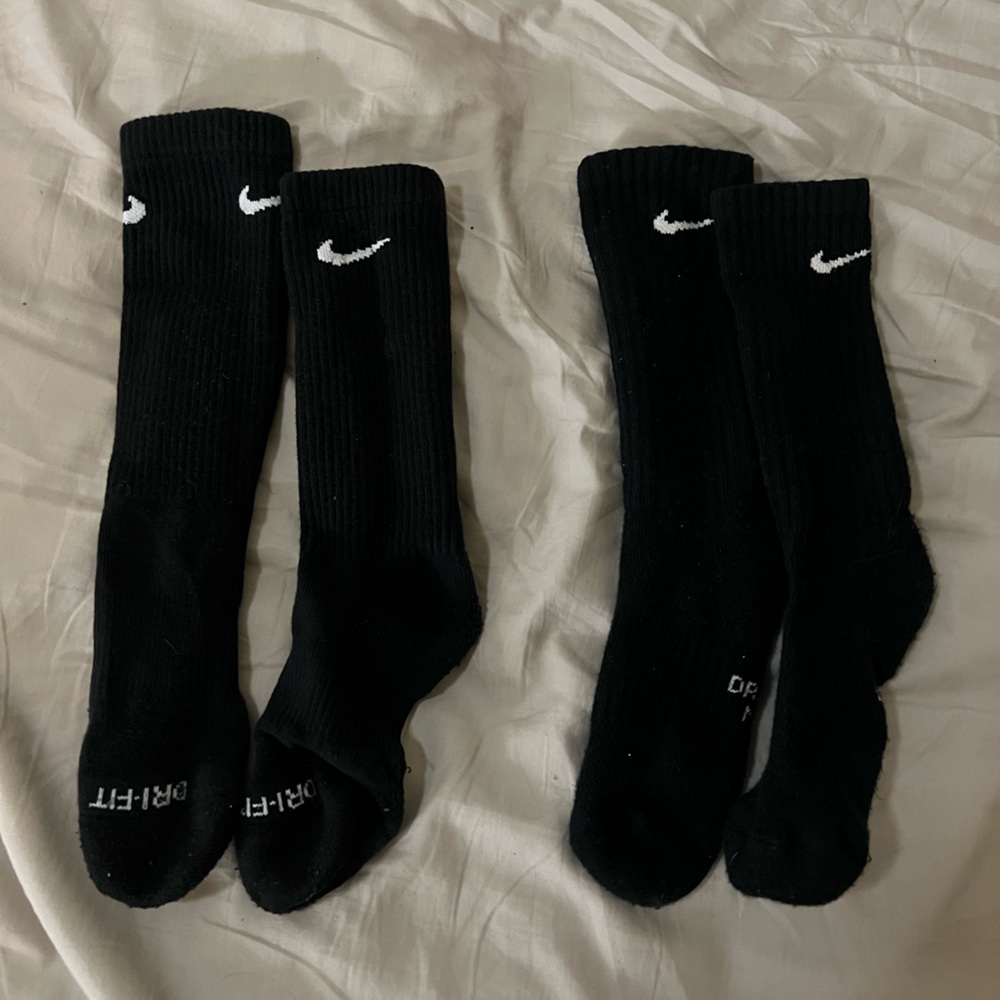 2 Pairs Black Nike Ankle Socks
